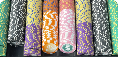 different variety of casino chips